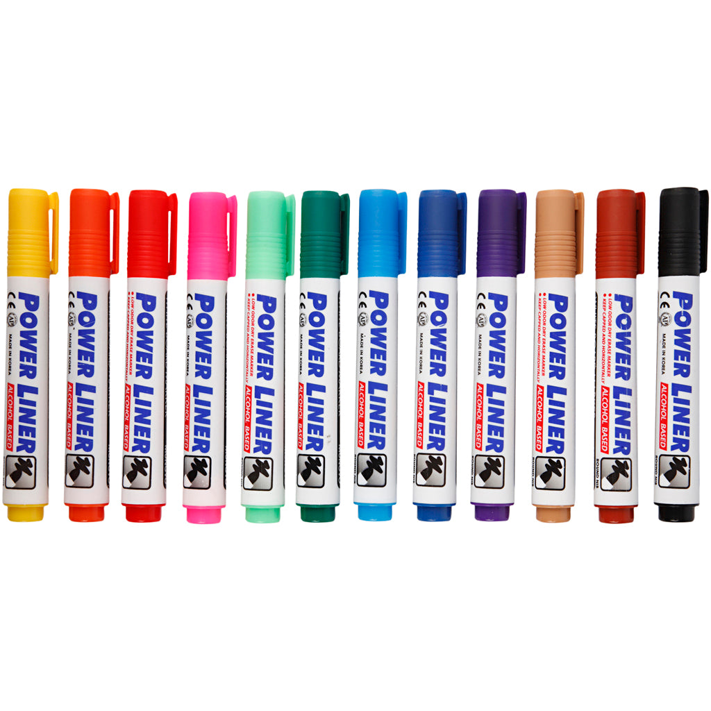 Marqueurs pour tableau blanc, largeur de trait 4 mm, différentes couleurs, 12 pièces, 1 boîte
