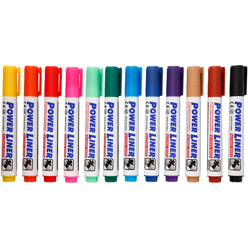 Marqueurs pour tableau blanc, largeur de trait 4 mm, différentes couleurs, 12 pièces, 1 boîte