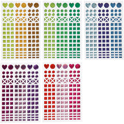 Autocollants mosaïque Creativ company, d 8-14 mm, feuille 11x16,5 cm, différentes couleurs, 10 feuilles 1 boîte - afbeelding 1