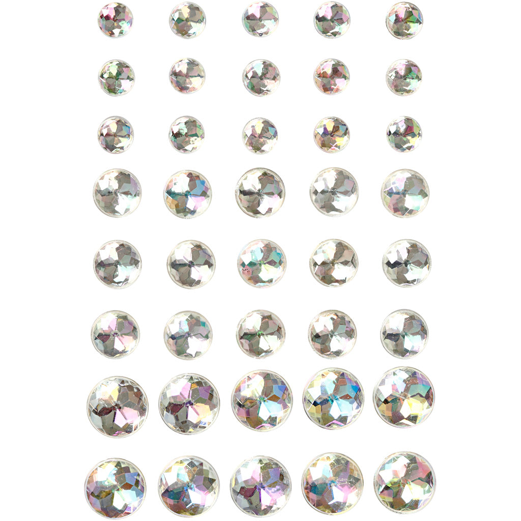 Creativ Company Strasstones Crystal 6-8-10 mm, 40e.