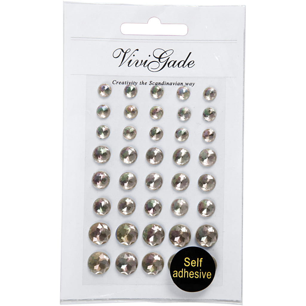 Creativ Company Strasstones Crystal 6-8-10 mm, 40e.