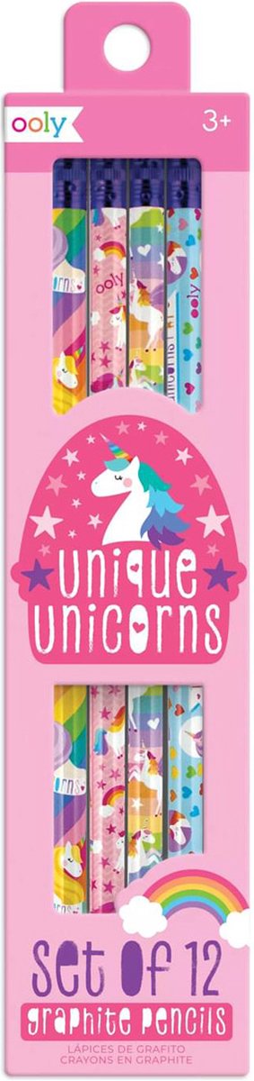 Ooly - licornes uniques - crayons graphite - 12 pièces
