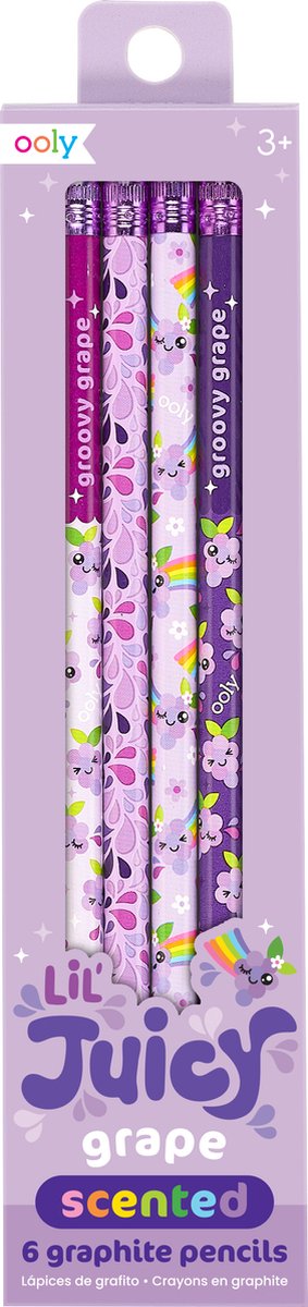 Ooly - lil juice - crayons parfumés raisin - 6 pièces