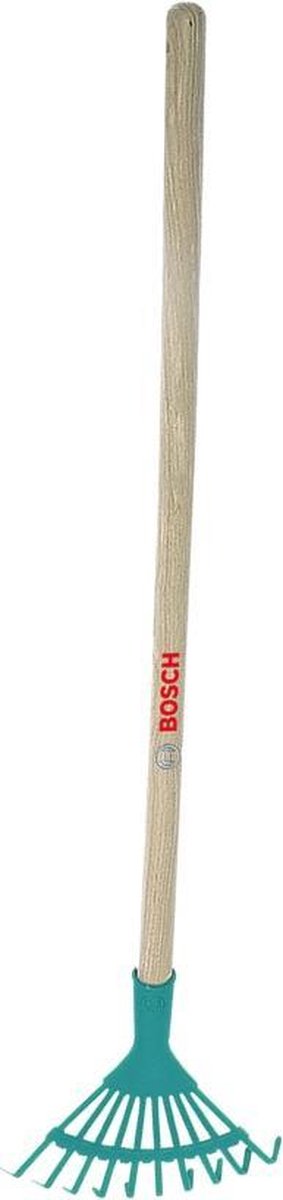 Klein Toys Bosch râteau à feuilles de jardin - jouet - incl. manche en bois et œillet pendant - vert