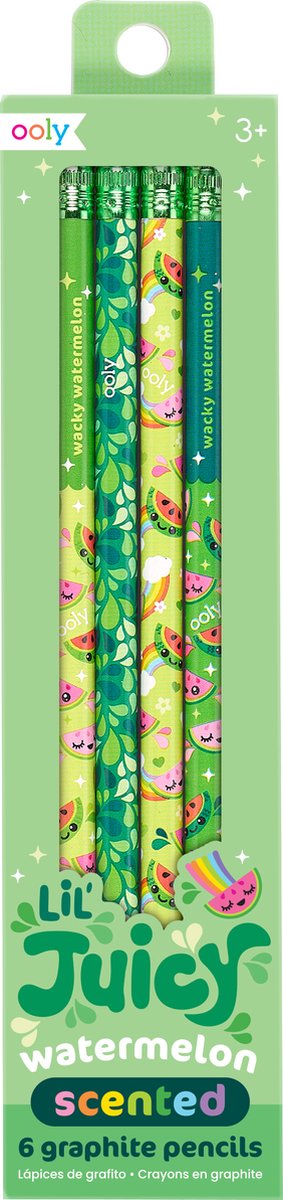 Ooly - lil juice - crayons parfumés à la pastèque - 6 pièces