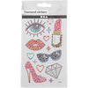 Autocollants diamant Creativ company, prêts pour la fête, feuille 10x16 cm, 1 feuille