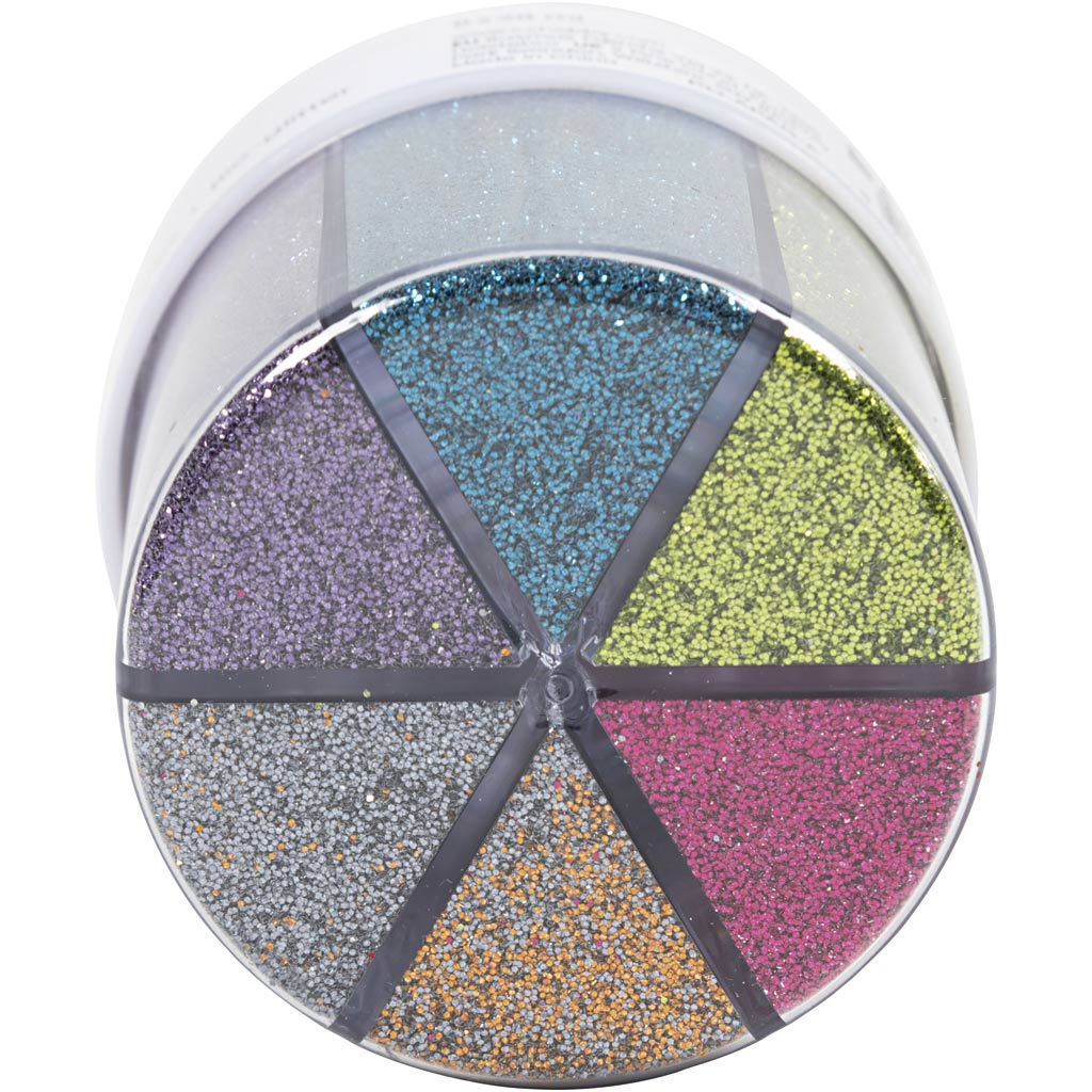 Creativ company bio sparkles, différentes couleurs, 6x28 ml 1 boîte