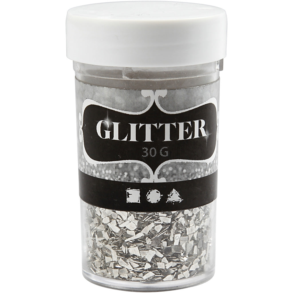 Creativ company paillettes, taille 1-3 mm, argent, 30 gr 1 boîte