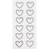 Coeurs en strass Creativ company, dim. 23x21 mm, argent, 12 pièces 1 boîte