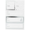 Autocollants Vivi Gade, feuille 9x14 cm, dimensions 42x39+84x29 mm, argent, blanc, 4 feuilles 1 boîte