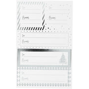 Autocollants Vivi Gade, feuille 9x14 cm, dimensions 42x39+84x29 mm, argent, blanc, 4 feuilles 1 boîte - afbeelding 1
