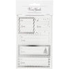 Autocollants Vivi Gade, feuille 9x14 cm, dimensions 42x39+84x29 mm, argent, blanc, 4 feuilles 1 boîte