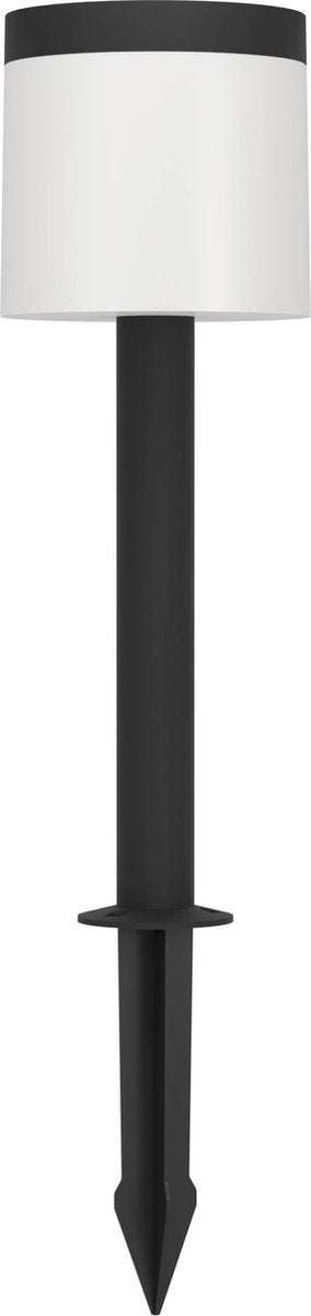 Lampe à piquet solaire Eglo pantete - lampe sur pied d'extérieur - énergie solaire - LED - 65 cm - noir et blanc