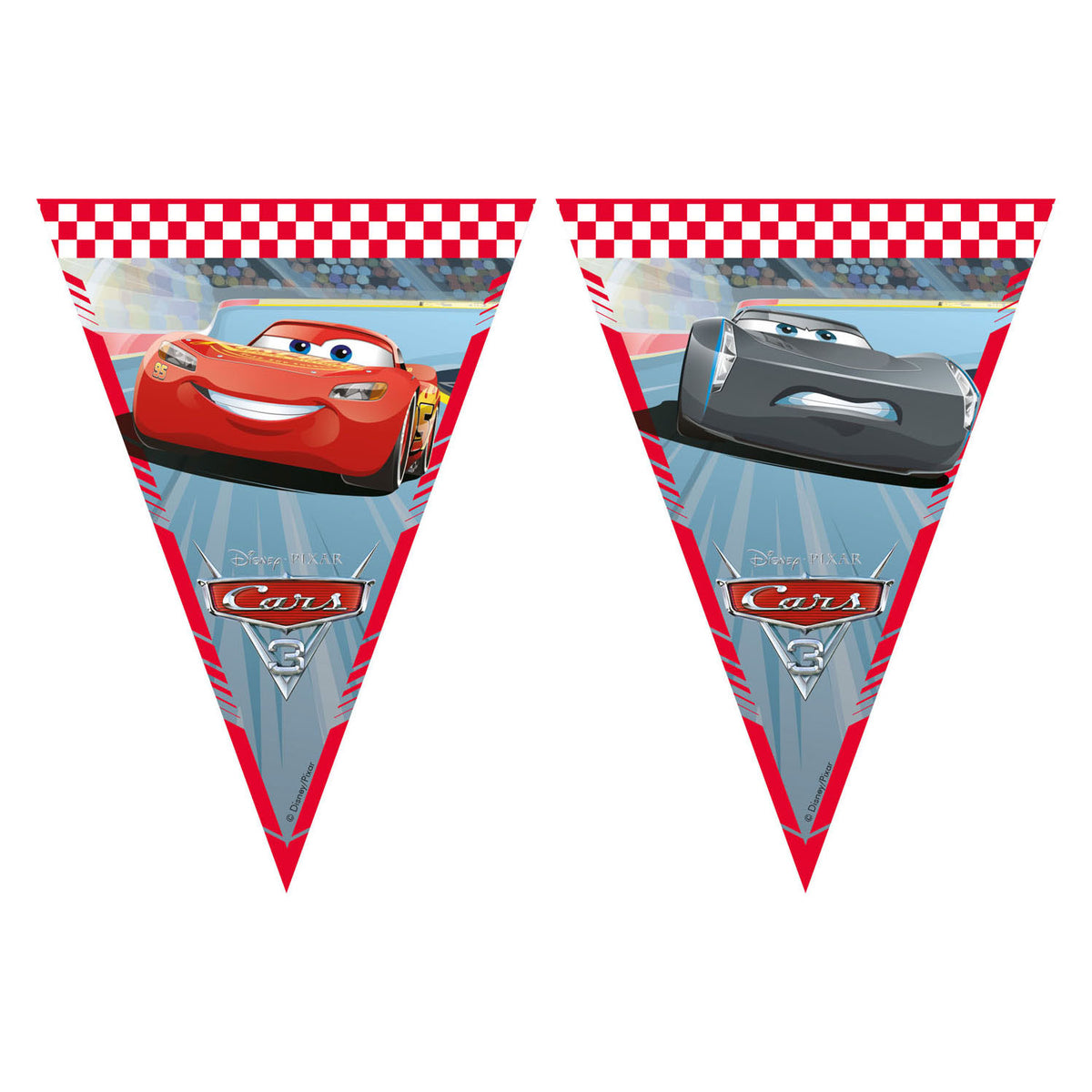 Ligne de drapeau papier FSC Disney Cars 3, 3Mtr.
