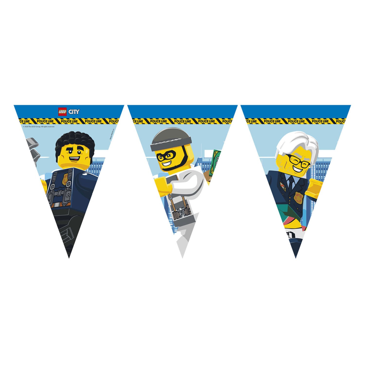 Ligne de drapeau en papier FSC LEGO CITY, 3MTR.
