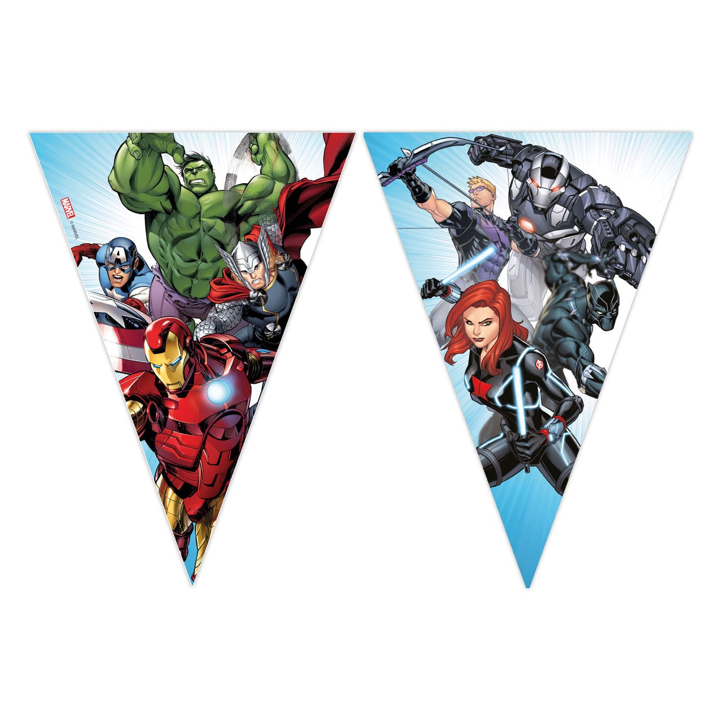 Ligne de drapeau en papier FSC Avengers Infinity Stones, 3mtr.