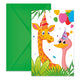 Invitations et enveloppes FSC Jungle Ballons, 6e.