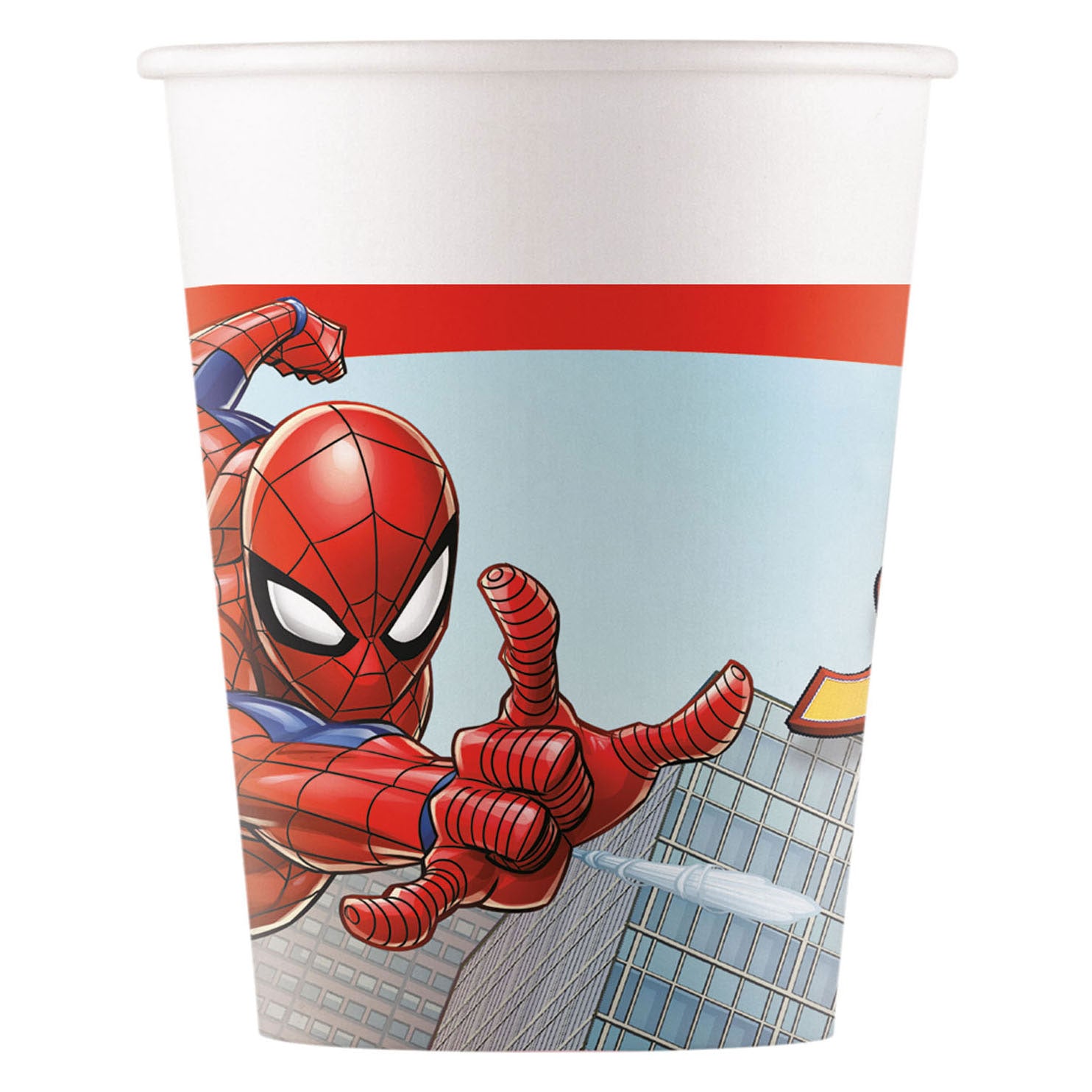 Globos Paper Cups FSC Spider-Man Crime Fighter, 8e.