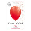 Balloons Globos Red 30 cm, 10e.