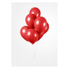 Balloons Globos Red 30 cm, 10e.