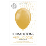 Globos Balloons Metallic Gold 30cm, 10e. - afbeelding 2