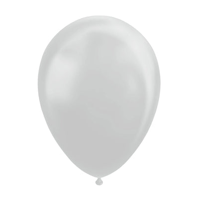 Globos Balloons Metallic Silver 30cm, 10e.