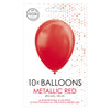 Globos Balloons Pearl Red 30cm, 10e.