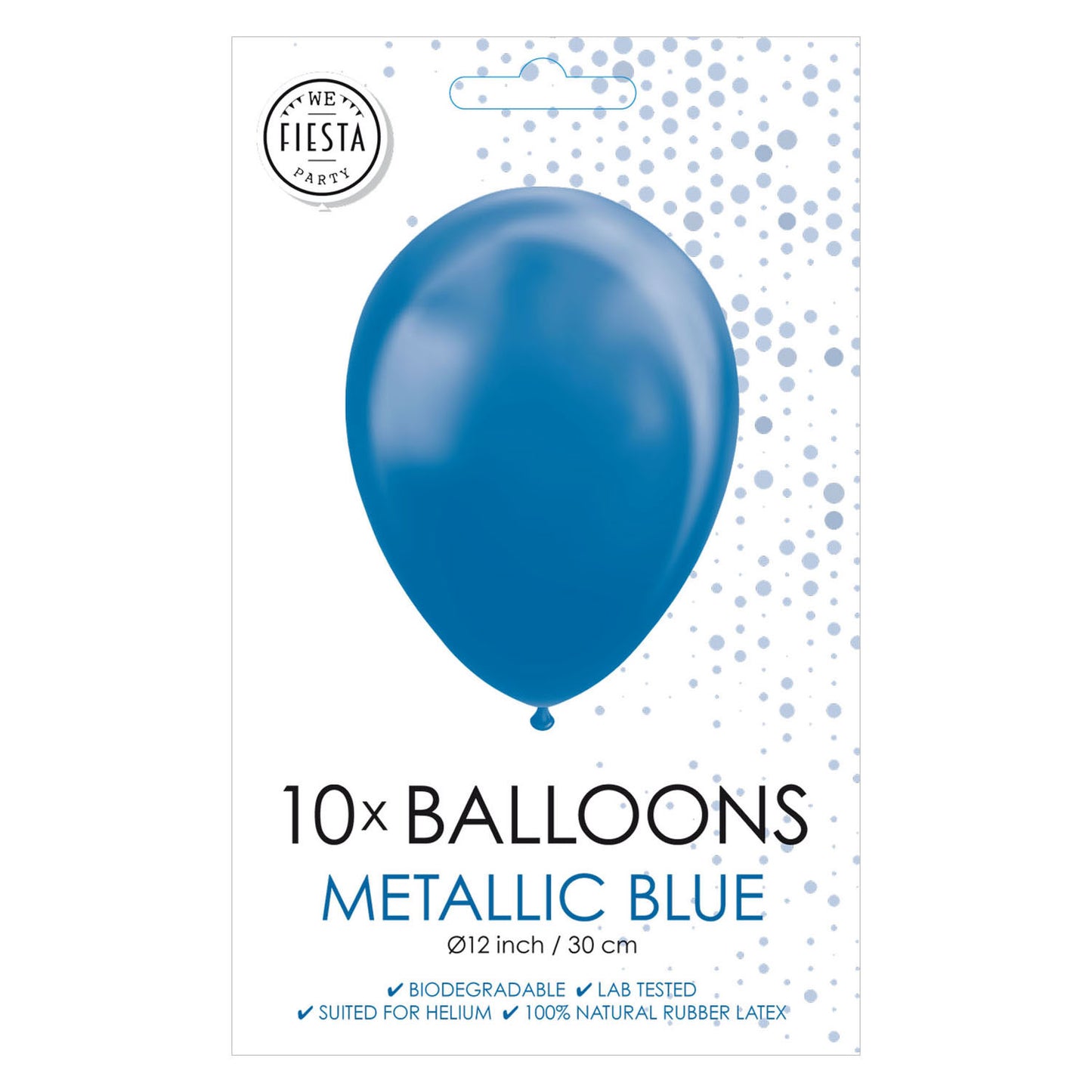 Globos Balloons Blue métallique 30cm, 10e.