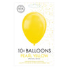 Balloons Globos Jaune métallique 30 cm, 10e.