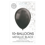 Globos Balloons Metallic Black 30 cm, 10e. - afbeelding 2