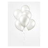 Globos Balloons Pearl White 30cm, 10e.