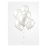 Globos Balloons Pearl White 30cm, 10e. - afbeelding 2
