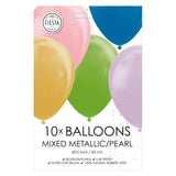 Ballons Couleurs de mélange de perles métalliques 30 cm, 10e. - afbeelding 2