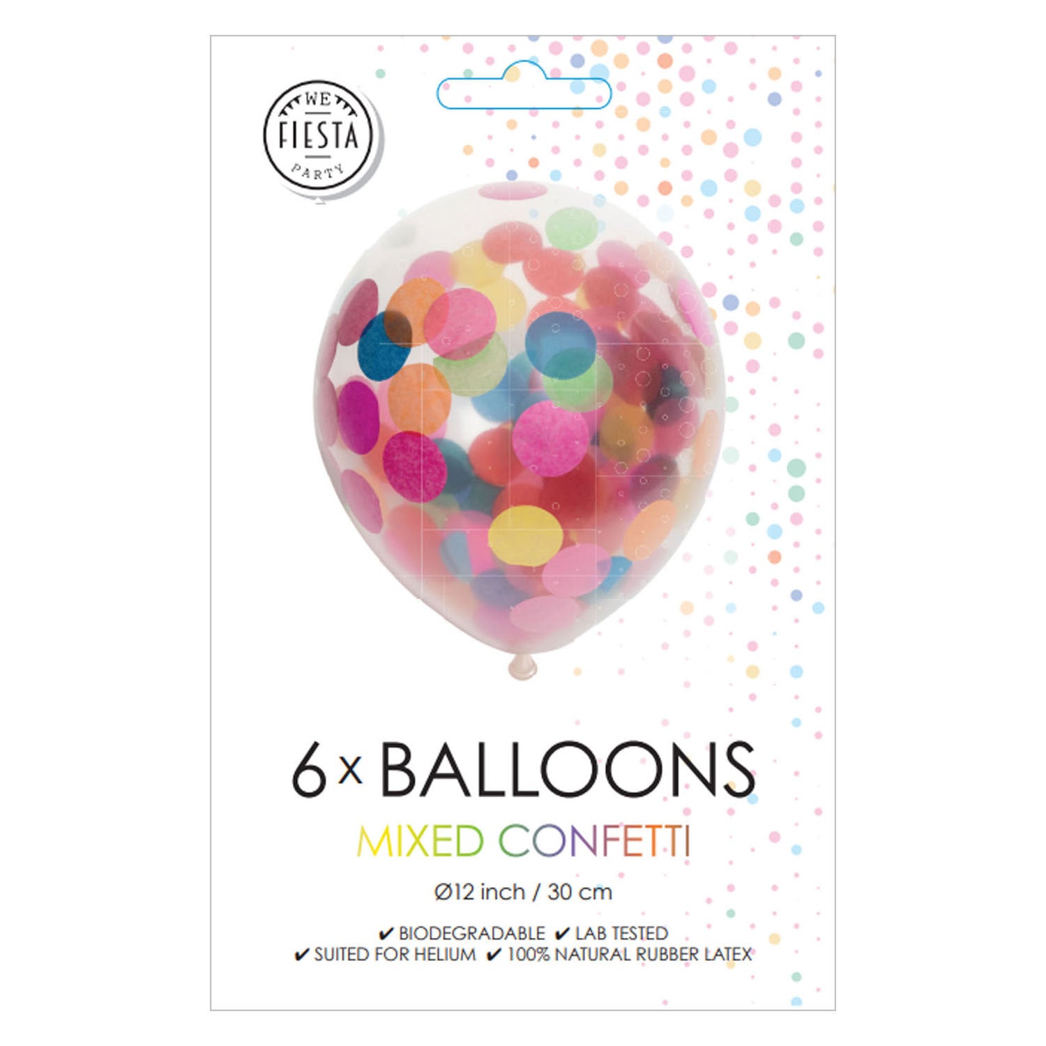 Confetti Balloons Paper Confetti Mix 30 cm, 6e.