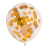 Confetti Balloons Paper Confetti Metallic Gold 30 cm, 6e. - afbeelding 1
