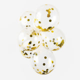 Confetti Balloons Paper Confetti Metallic Gold 30 cm, 6e. - afbeelding 3