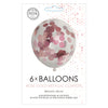 Confetti Balloons Paper Confetti Metallix Rose Gold, 6e.