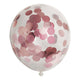 Confetti Balloons Paper Confetti Metallix Rose Gold, 6e.