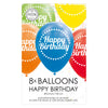 Ballons joyeux anniversaire mix couleurs 30 cm, 8e.
