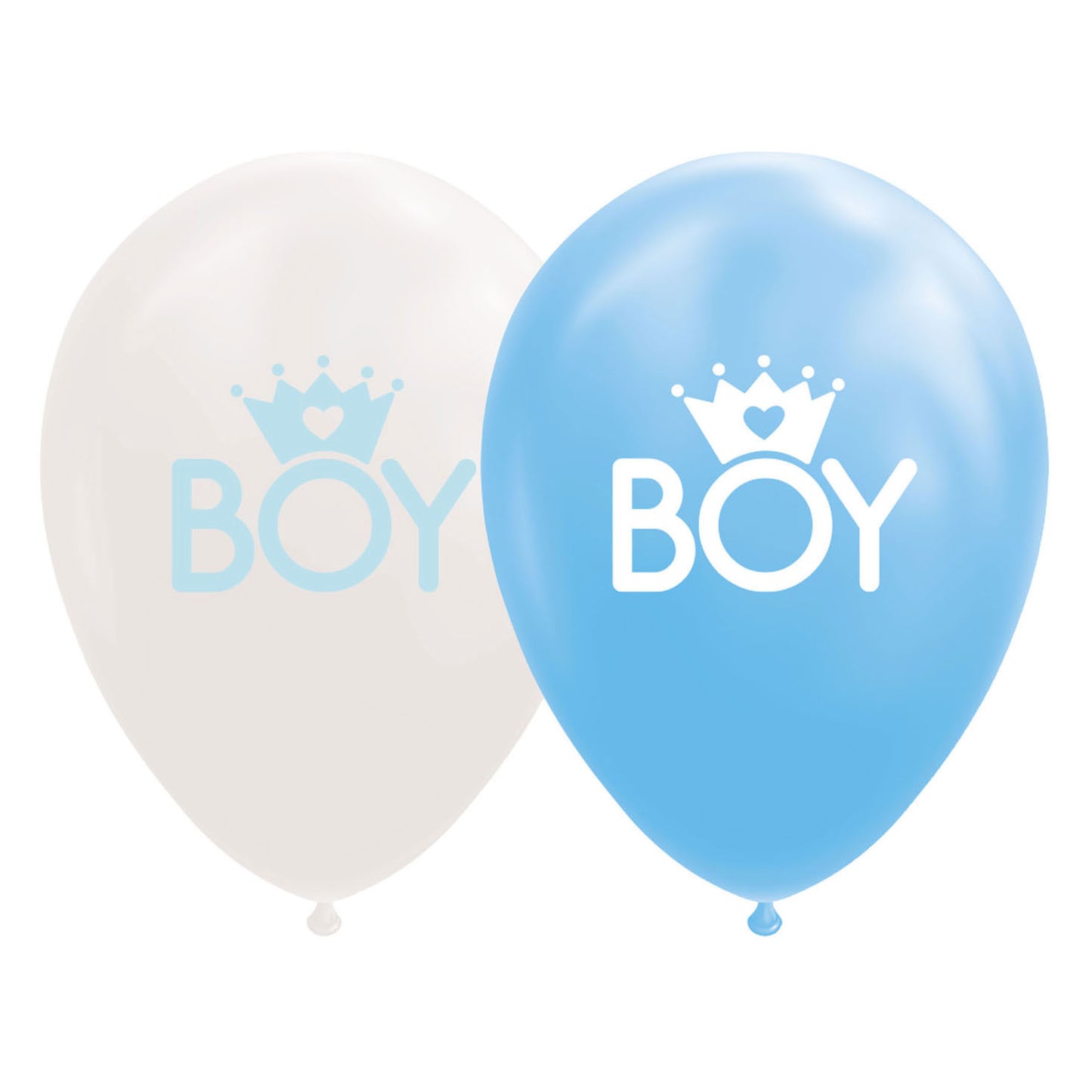 Balloons fils bébé bleu blanc 30 cm, 8e.