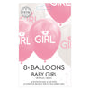 Balloons fille baby rose blanc 30 cm, 8e.