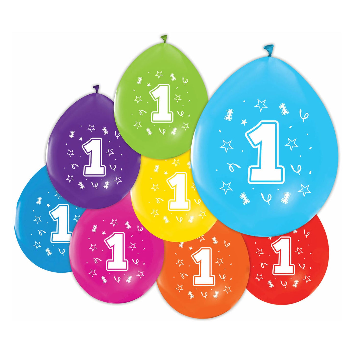 Ballons à 2 côtés imprimés numéro 1, 8e.