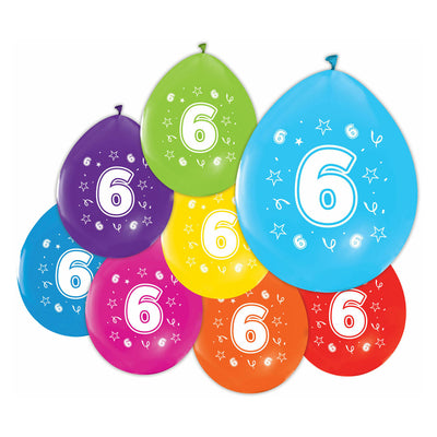 Ballons imprimés à 2 côtés numéro 6, 8e.