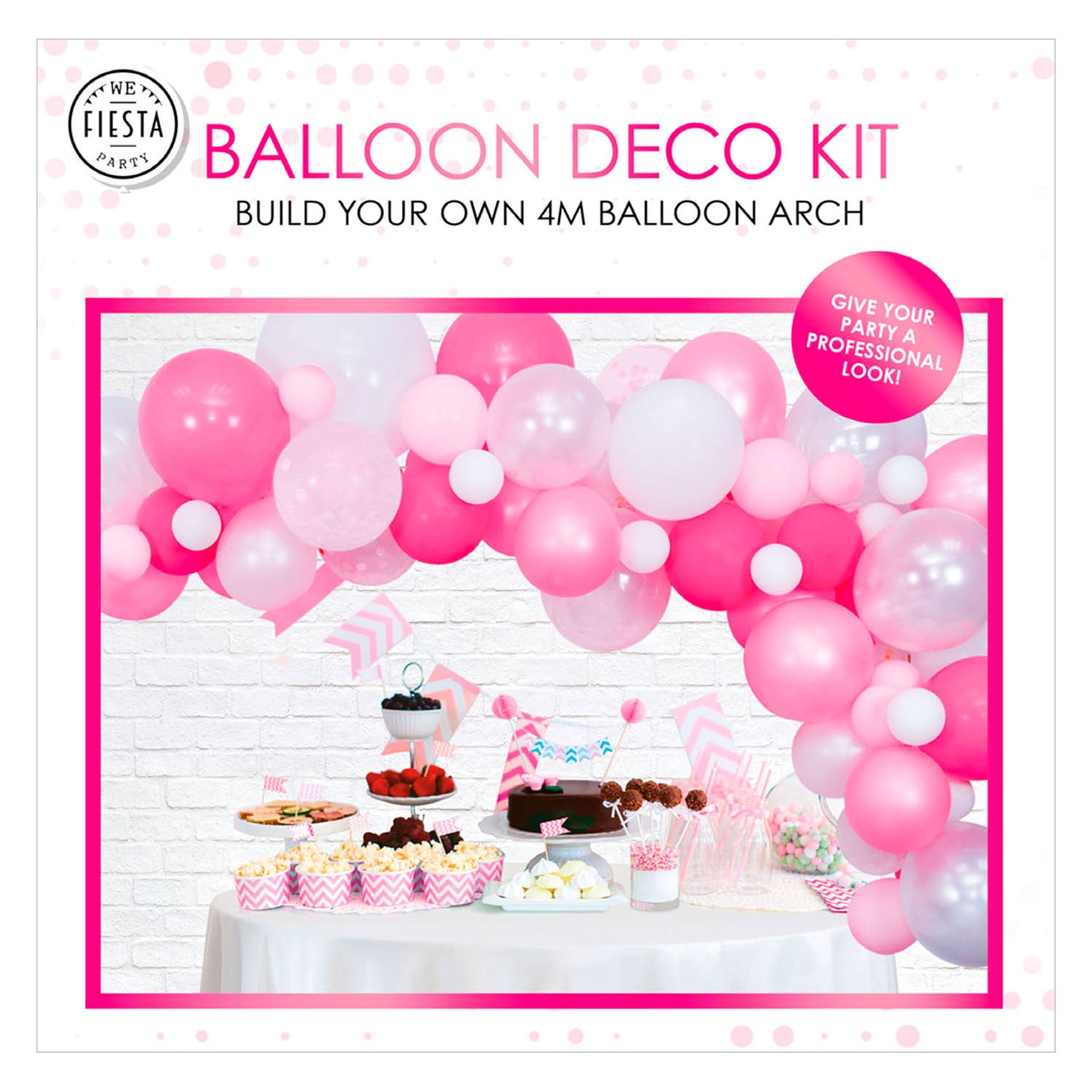 Ballons boog set rose