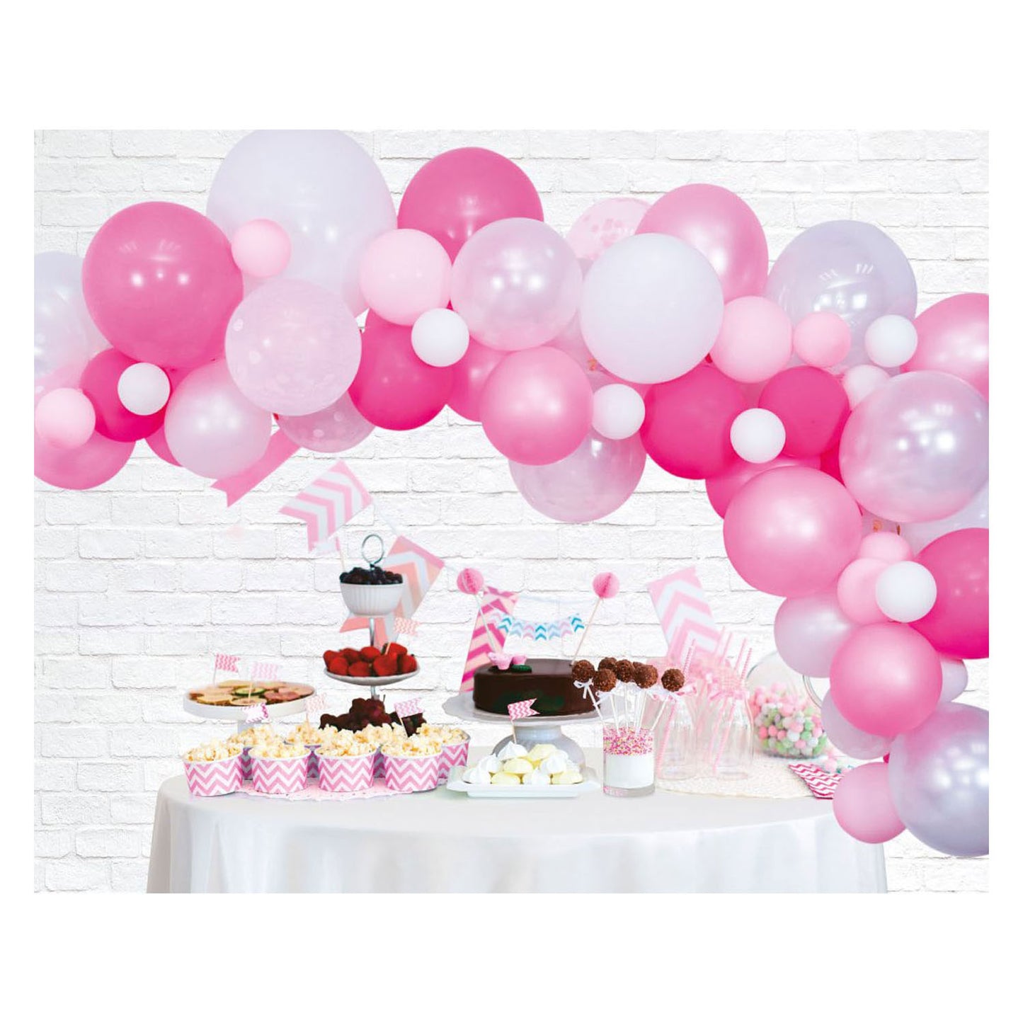 Ballons boog set rose