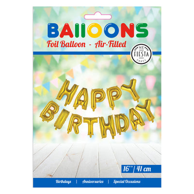 Texte de folieballon joyeux anniversaire or