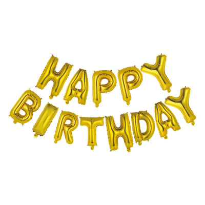Texte de folieballon joyeux anniversaire or