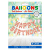 Texte de folieballon joyeux anniversaire or rose or