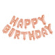 Texte de folieballon joyeux anniversaire or rose or