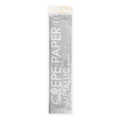 Globos Metallic Crepe Papier Silver, 50x150cm